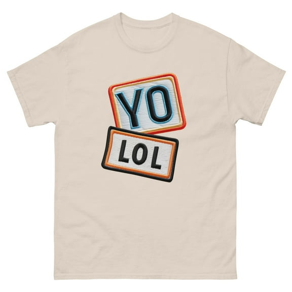 YO! LOL Unisex classic tee (Natural, M)