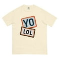 thumbnail image 1 of YO! LOL Unisex garment-dyed heavyweight t-shirt (Ivory), 1 of 2