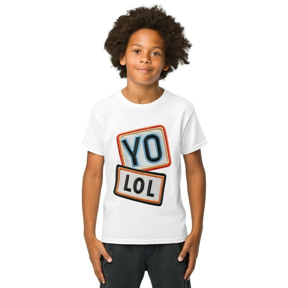 YO! LOL Youth t-shirt (White, XS)