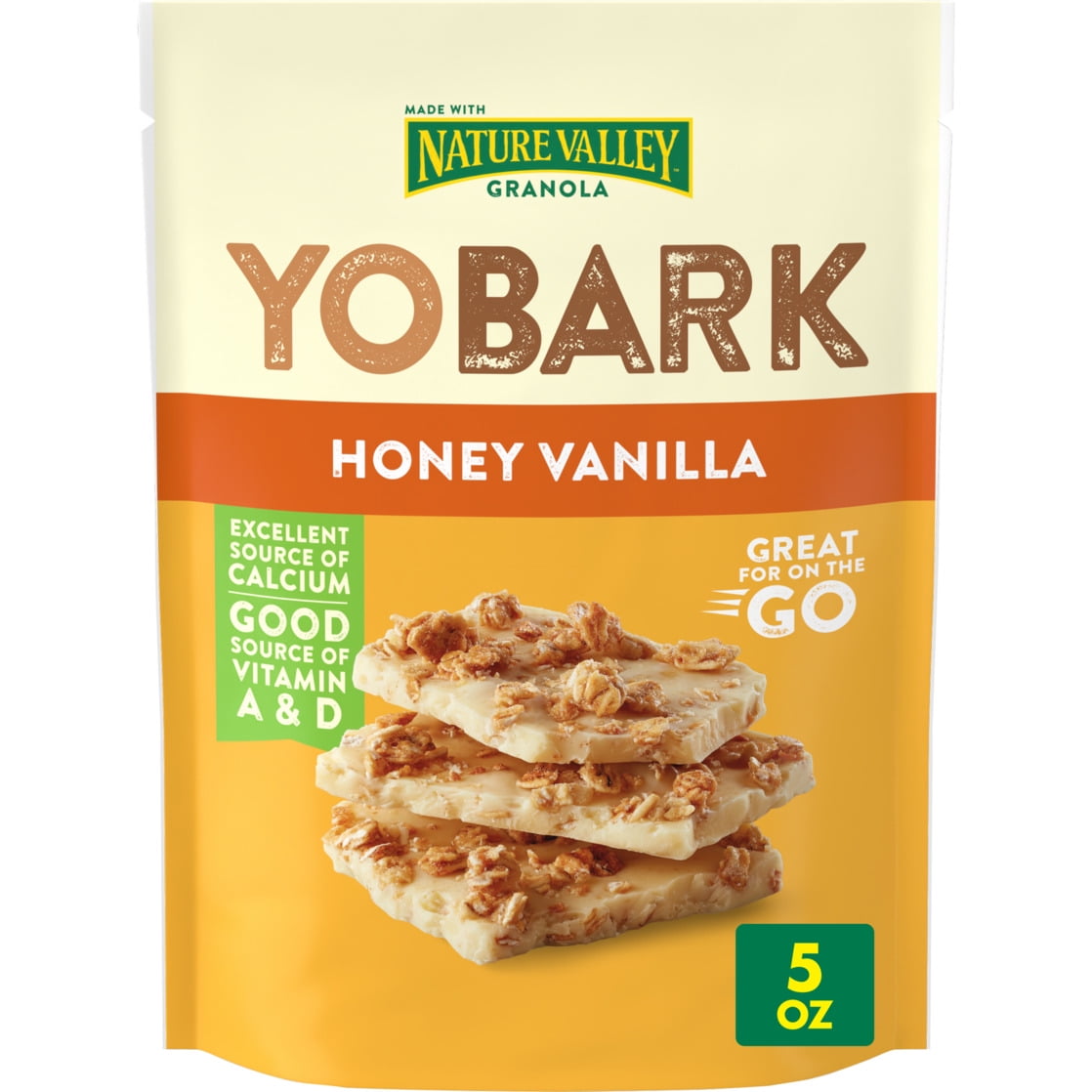 YOBARK Dairy Bark, Nature Valley Granola and Greek Yogurt Snacks, Honey Vanilla, 5 oz