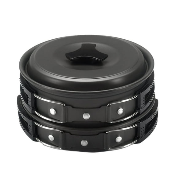 YOBOLK Camping Essentials Camping Cookware Set Aluminum Portable Outdoor Cookset Cooking Pan Hiking BBQ Picnic Clearance Camping