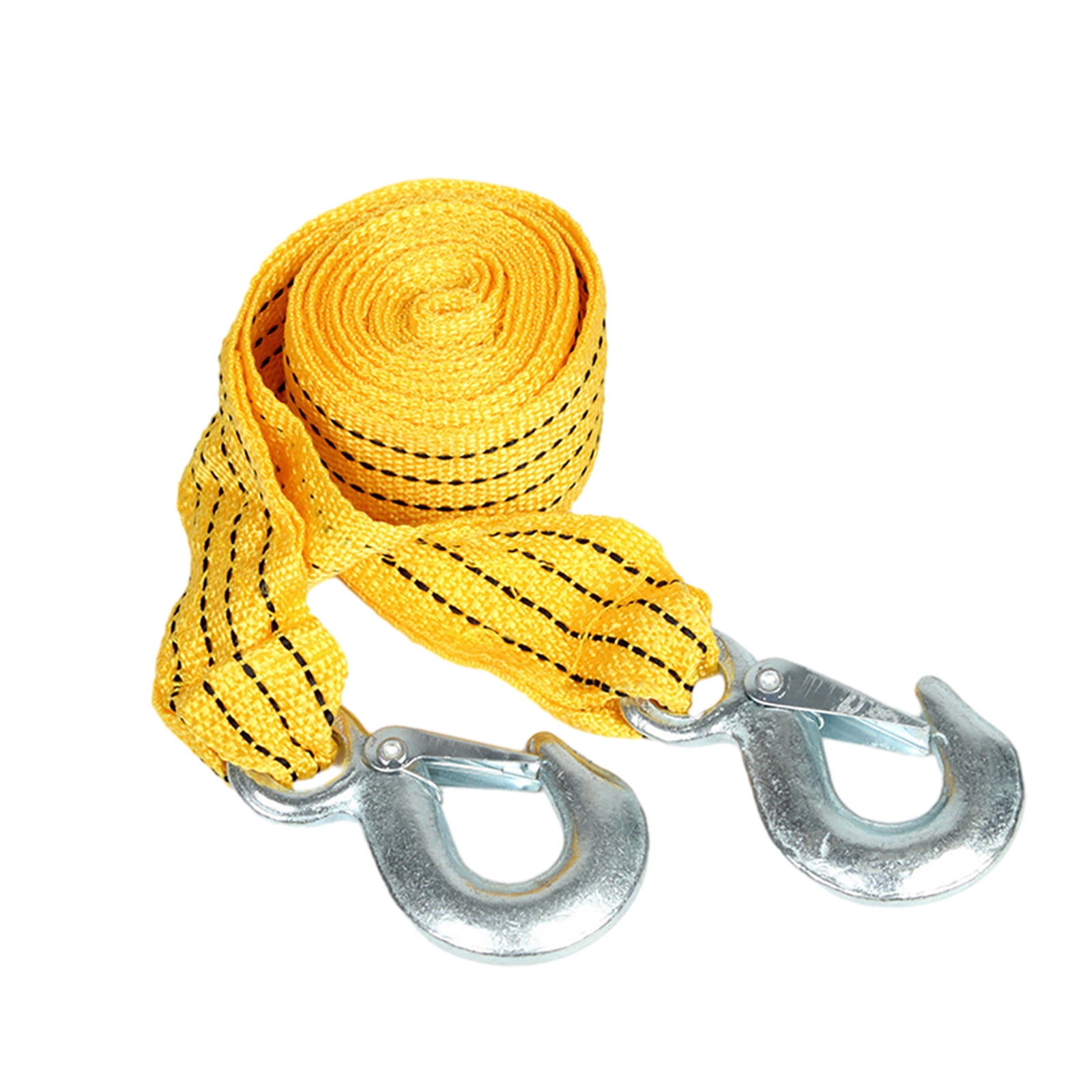YOBOLK Car Accessories Heavy-Duty Tow Strap With Hooks Strong Double Thickened Trailer Rope 2 Inches By 13 Feet Woven Polyester Webbing And 10000-Pound Capacity Tow Rope For Vehicles Clearance