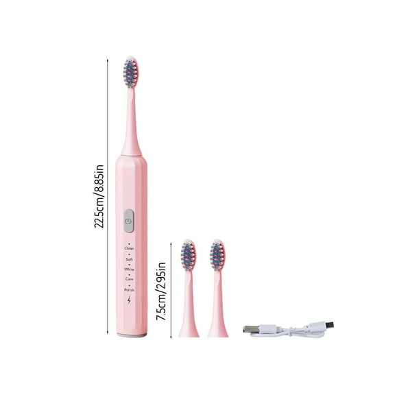 YOBOLK Electric Toothbrush Electric Toothbrush Set Equipped With 3 Brush Heads 5 Modes Built-in 2-minute Smart Timer Can Be Used For 60 Days On A Single Charge Toothbrush Clearance