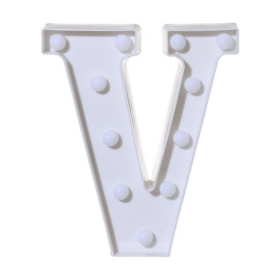 YOBOLK Home Decor Clearance Alphabet LED Letter Lights Light Up White Plastic Letters Standing Hanging A-M & Room Decor