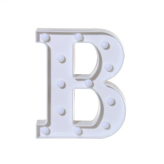 YOBOLK Home Decor Clearance Alphabet LED Letter Lights Light Up White Plastic Letters Standing Hanging A-M & Room Decor