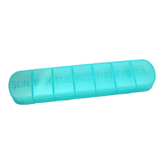 YOBOLK Pill Organizer Clearance! Portable Weekly 7 Compartments Single Box Long Strip Divided Storage Box Seven Days Independent Lid Box Pill Box