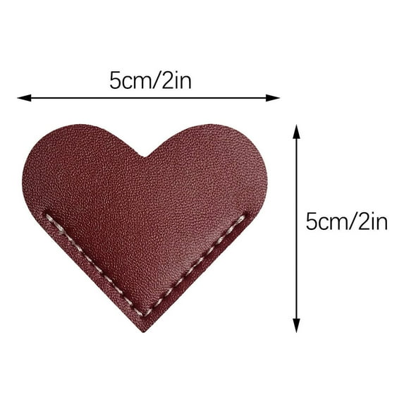 YOBOLK School Supplies Office Supplies Vintage Leather Heart Bookmark Page Corner,Leather Love Bookmark Clearance