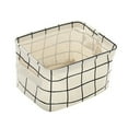 thumbnail image 1 of YOBOLK Storage Bags Storage Box Canvas Storage Bins Basket Organizers Foldable Fabric Cotton Linen Storage Bins For Makeup Book Baby Toy Basket Storage Clearance, 1 of 1