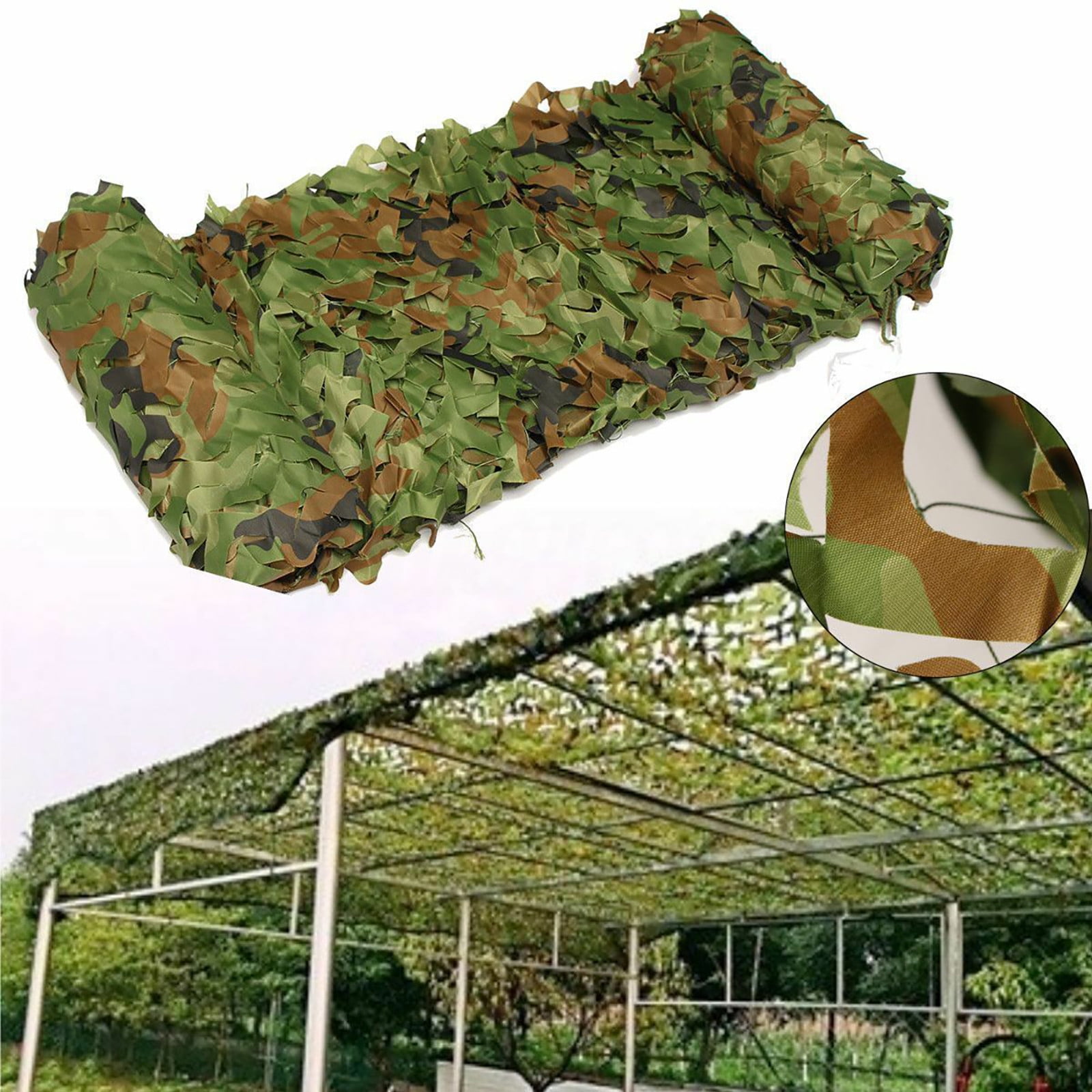 Camo Netting Cover 6x10ft To 32x32ft - Waterproof Hunting Blind, Military Tarp For Outdoor Camping & Concealment