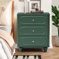 thumbnail image 1 of YOCWO 3 Drawer Dresser, Classic Chest of Drawers with Arc Edge, Green, 1 of 6