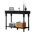 thumbnail image 1 of YOCWO Roman Column Console Table, Fluted Sofa Table with 2 Drawer and Open Shelf for Storage, Mid Century Modern Entryway Table for Living Room Hallway, Black, 1 of 6