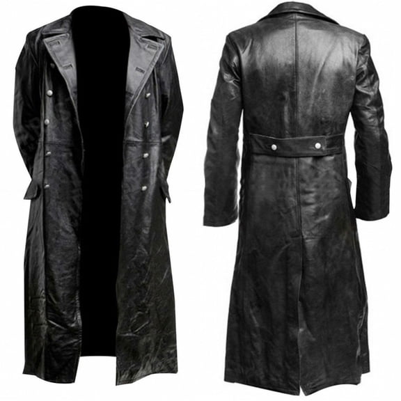 YODETEY Autumn and Winter Men'S Casual Solid Color Long-Sleeved Hooded Motorcycle Slim Leather Jacket Black 12(XXL)