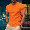 thumbnail image 1 of YODETEY George Men’s Crew Neck T-Shirt,Men's Performance Moisture Wicking Active Short Sleeve Shirts,Big and Tall Orange,Size XXXXL, 1 of 9