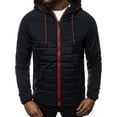 thumbnail image 1 of YODETEY Men'S Autumn Color Matching Splicing Jacket Sweater Casual Jacket Black 10(XL), 1 of 6