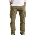 thumbnail image 1 of UTTOASFAY Fashion Cargo Men's Casual Solid Loose Sport Pockets Long Pants Trousers, 1 of 5