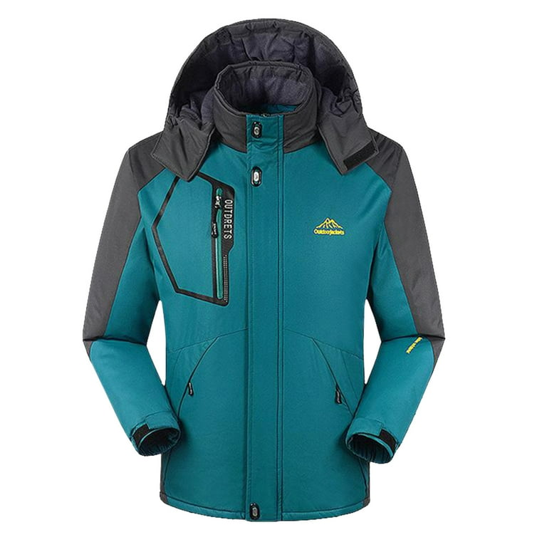 YODETEY Men'S Mountain Waterproof Ski Jacket Windproof Rain Jacket