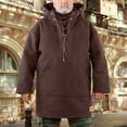 thumbnail image 1 of YODETEY Men'S Wool Heavy Coat Winter Leisure Jacket Pure Color Plus Size Casual Sweater Coffee XL, 1 of 4