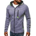 thumbnail image 1 of HWRETIE New Men's Hoody Zipper Slim Hoodies Sweatshirts Pullover Coat Jacket Blue XXXL, 1 of 4