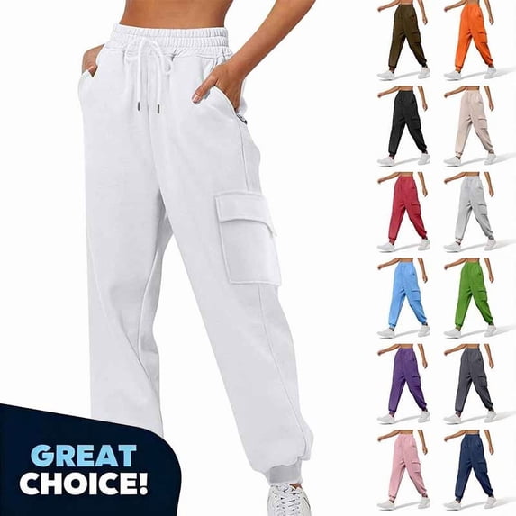 YODETEY Women's Fleece Lined Jogger Sweatpants Pants with Pockets, Womens Drawstring Fit Active Pants ,Women's Plus Black,Size XXXL
