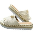 thumbnail image 1 of YODETEY Non Slip Shoes,Women Bowknot Beach Summer Slippers Platform Slope Heels Plus Size Shoes, 1 of 6