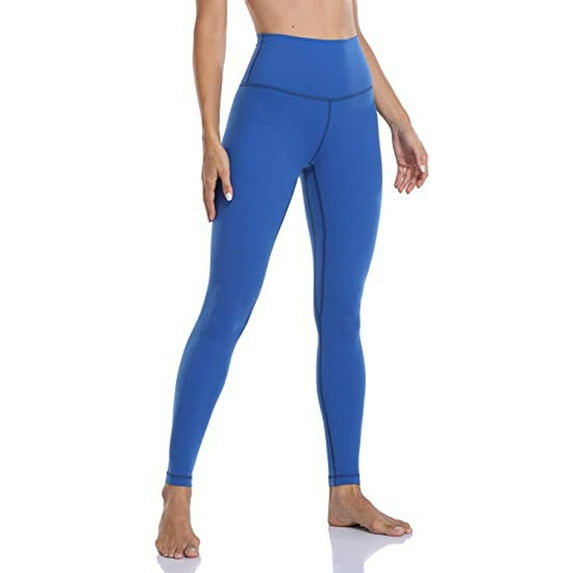 YODETEY Woman Pants Womens Stretch Yoga Pants Leggings Fitness Running Gym Sports Full Length Active Pants Blue L