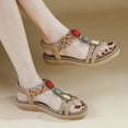 YODETEY Women Summer Sandals Stylish Crystal Roman Shoes Open Toe