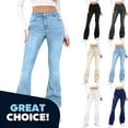 thumbnail image 1 of YODETEY Women's High Rise Jeans with Pockets, Y2K Wide Leg Fit Denim Pants, 30" Inseam，Beige,Womens's, 1 of 6