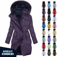 thumbnail image 1 of YODETEY Women’s Hooded Heavyweight Puffer Coat, Long Winter Warm Parka Coat with Pockets, Women’s Plus , Size S-5XL, 1 of 9