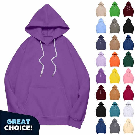 YODETEY Women’s Long Sleeve Oversized Hoodie, Drawstring Casual Loose Fit Hooded Sweatshirt, Women's Size S-2XL