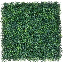 YODOLLA 12PCS 20x20inch Artificial Boxwood Hedges Panels Outdoor Topiary Hedge Plant,UV Protected Faux Grass Wall Greenery Mats for Outdoor and Indoor,Green