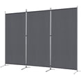 thumbnail image 1 of YODOLLA 3 Panel Room Divider 6 FT Tall Folding Privacy Screen Fabric Office Partition - Light Gray, 1 of 8