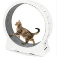 thumbnail image 1 of YODOLLA 31.5” Cat Treadmill Cat Exercise Wheel with Nonslip Carpet  Cat Teaser for Indoor Cats,White, 1 of 8