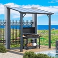 thumbnail image 1 of YODOLLA 5' x 8' Hardtop Gazebo Outdoor Aluminum Pergola ​For Garden, Patio, Backyard-Dark Grey, 1 of 8