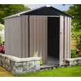 thumbnail image 1 of YODOLLA 6 x 6 ft. Outdoor Metal Storage Shed Sliding Roof, 1 of 7