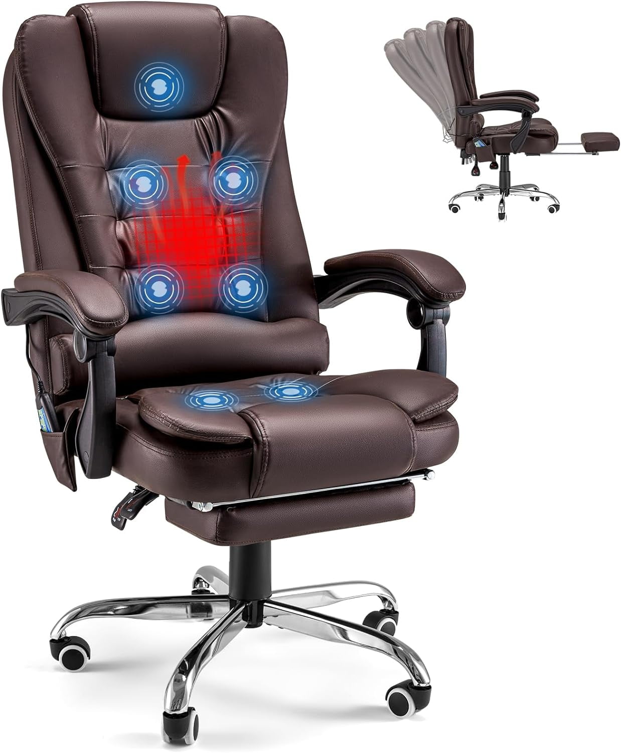 YODOLLA 7 Points Massage Office Chair for adult with Heat Ergonomic
