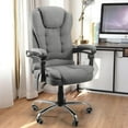 thumbnail image 1 of YODOLLA 7 Points Massage Office Chair with Heat Ergonomic Reclining Computer Chair High Back Desk Chair Ergonomic Fabric Office Chair, Grey, 1 of 7