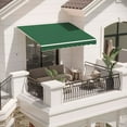 thumbnail image 1 of YODOLLA 8.2'×6.5' Manual Retractable Awning Sun Shade Patio Awning Cover Outdoor Patio Canopy Sunsetter Deck Awnings with Manual Crank Handle, Green, 1 of 6