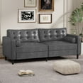 thumbnail image 1 of YODOLLA 84.2” Modern Sofas and Couches with 2 Bolster Pillows Mid Century Modern Sofa for The Living Room-Gray, 1 of 8