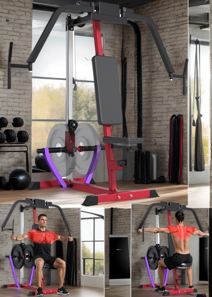 YODOLLA Chest Fly and Reverse Delt Machine, 450lbs Adjustable Pec Deck Upper Body Workout Equipment for Pectoral and Rear Deltoid for Home Gym