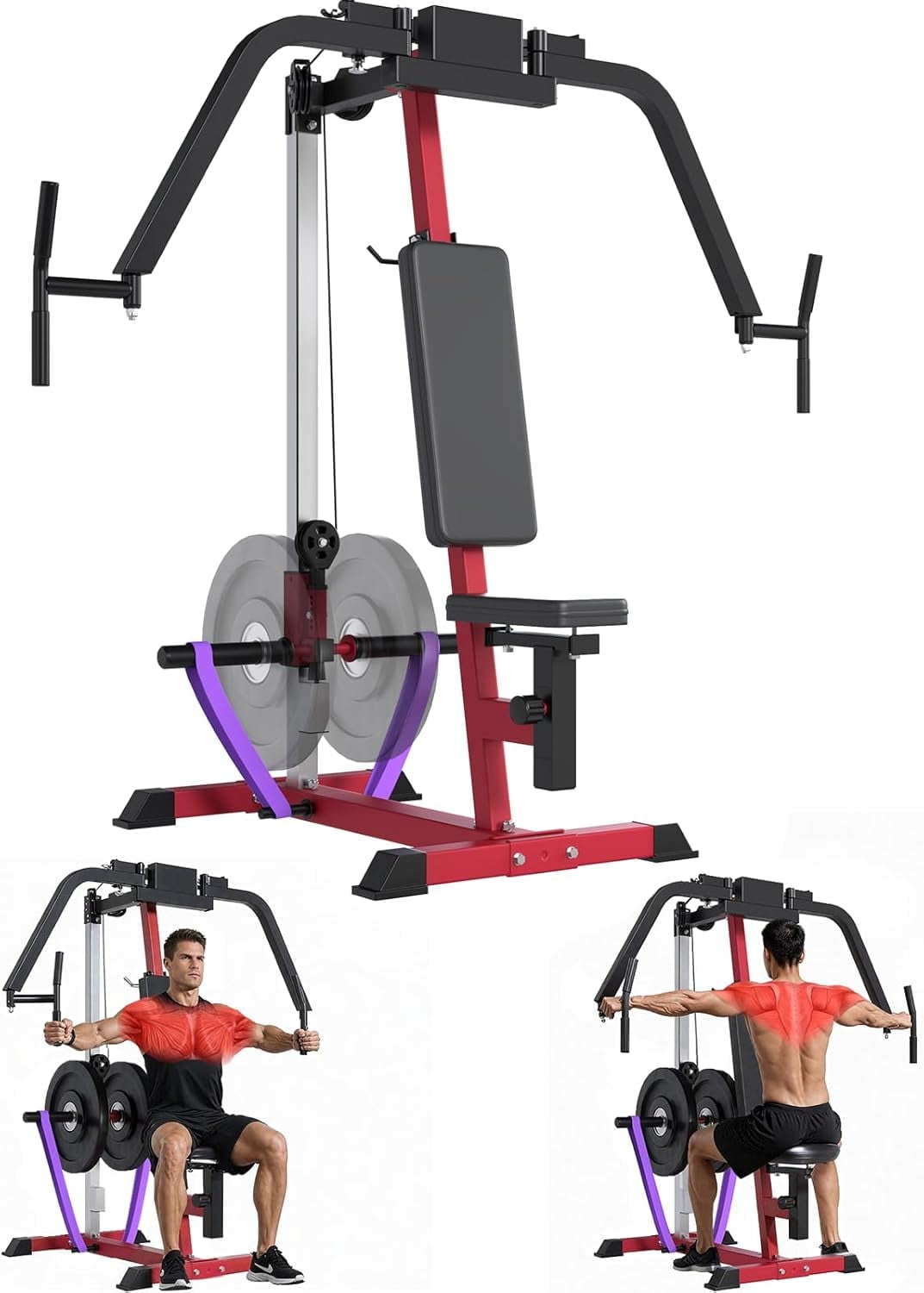 YODOLLA Chest Fly and Reverse Delt Machine, 450lbs Adjustable Pec Deck ...