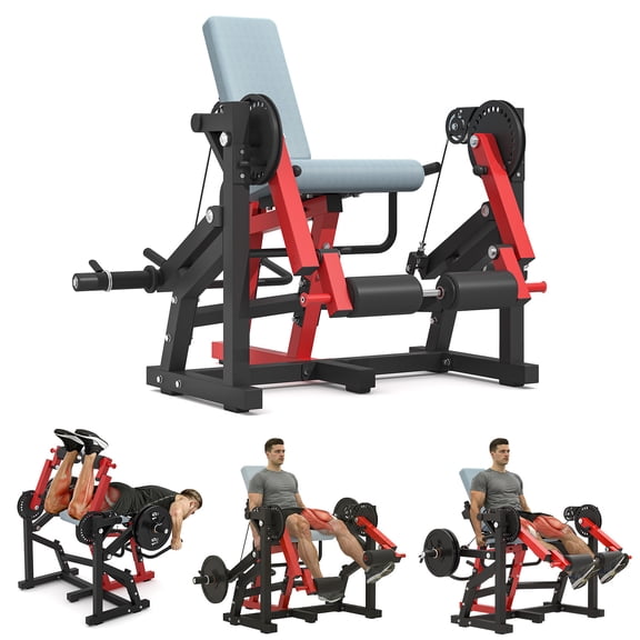 YODOLLA Convertible Leg Extension & Lying Leg Curl Machine, Unilateral Bilateral Lower Body Workout Equipment for Home Gym