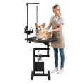 thumbnail image 1 of YODOLLA Electric Lift Dog Grooming Table With 24" Rotating Desktop Pet Grooming Table with Foldable Arm For Dogs at Home Tool Organizer and Wired Remote, Black, 1 of 9
