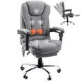 thumbnail image 1 of YODOLLA Ergonomic Reclining Office Chair Adjustable Height Computer Chair Big and Tall Executive Swivel Fabric Chair With Footrest for Office, Home,Gray, 1 of 9