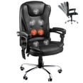 thumbnail image 1 of YODOLLA Ergonomic Reclining Office Chair Adjustable Height Computer Chair Big and Tall Executive Faux Leather Swivel Fabric Chair for Office, Home,Black, 1 of 10