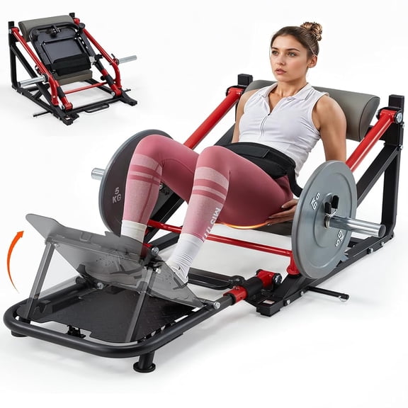 YODOLLA Hip Thrust Machine, 800LB Plate-Loaded Glute Bridge Machine with Adjustable Footboard and Weight Holder, Heavy Duty Home Gym Equipment for Glute Training