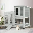 thumbnail image 1 of YODOLLA Indoor Rabbit Hutch Bunny Cage Large Pet House for Small Animal with Wheels, 1 of 6