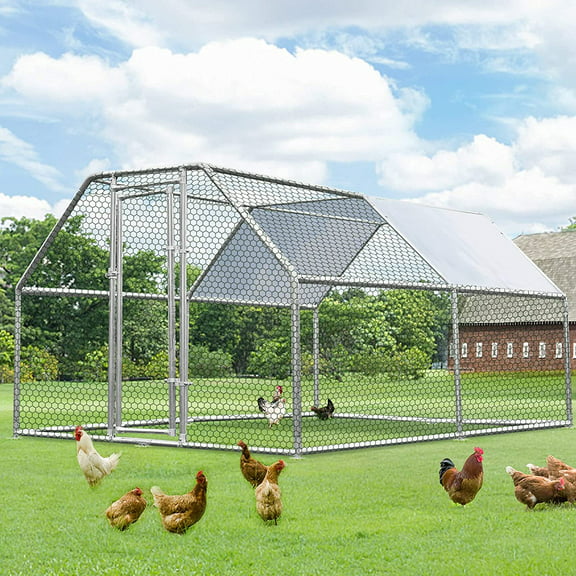 YODOLLA Outdoor Chicken Coop, 12.5' x 9' x 6.5', Metal
