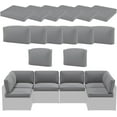 thumbnail image 1 of YODOLLA Outdoor Cushion Set with Removable Covers for 7 PCS Patio Sofa - Patio Furniture Seat & Back Cushions, Washable Zipper Slipcovers Included in Gray, 1 of 8