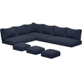 thumbnail image 1 of YODOLLA Outdoor Cushions, 4 inch Patio Cushions for Outdoor Furniture, Replacement Cushions Fits 7-Seats Sectional Rattan Conversation Set, Splashproof, Memory Foam Cushions and Covers (Navy), 1 of 8