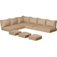 thumbnail image 1 of YODOLLA Outdoor Cushions, 4 inch Patio Cushions for Outdoor Furniture, Replacement Cushions Fits 7-Seats Sectional Rattan Conversation Set, Splashproof, Memory Foam Cushions and Covers (Beige), 1 of 7